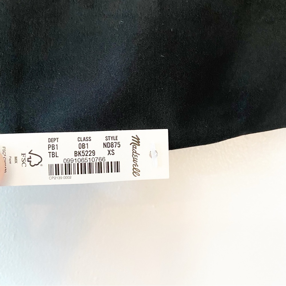 MADEWELL Black Flex Square Neck Sports Bra NEW Workout Exercise - Picture 9 of 10